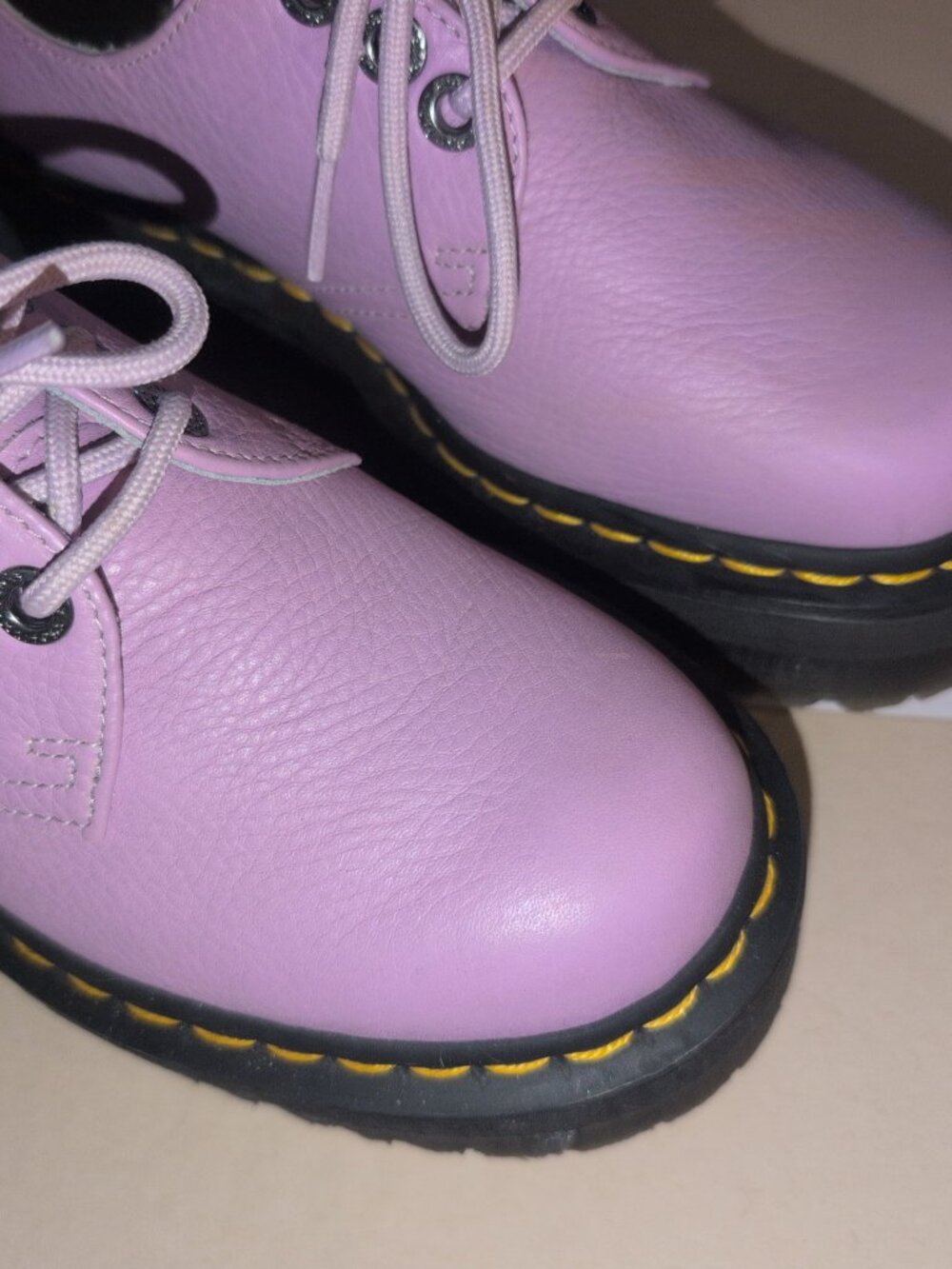 Doc Martens 30612 platform lace up leather oxford shoes lavender NWOB sz 7 - Picture 7 of 7